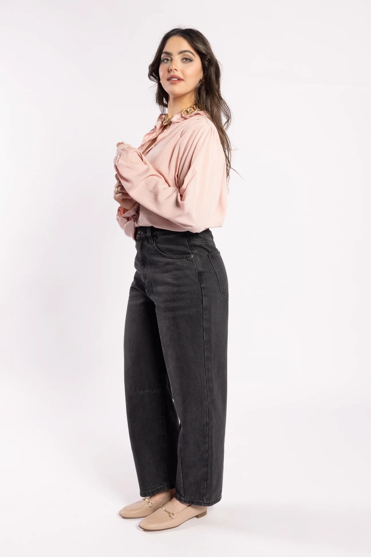 Cest La Vie Blouse - Dusky Pink