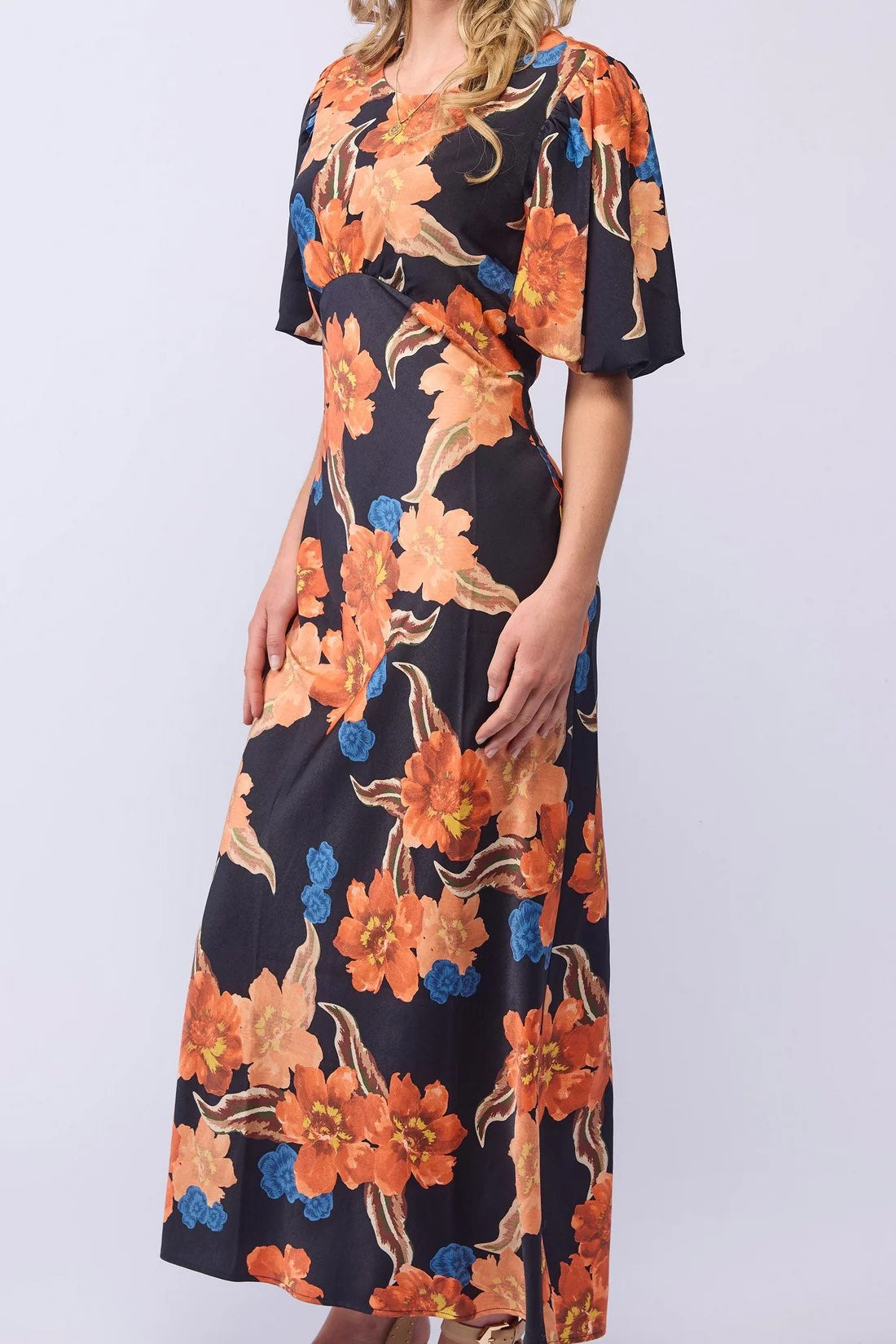 Amara Dress - Fire Flower