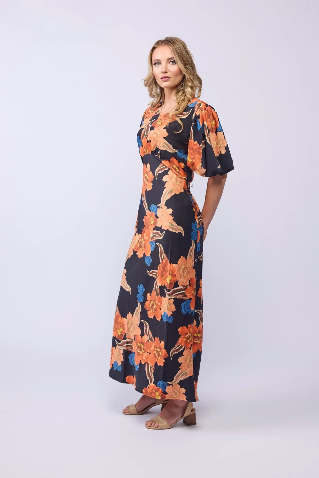 Amara Dress - Fire Flower