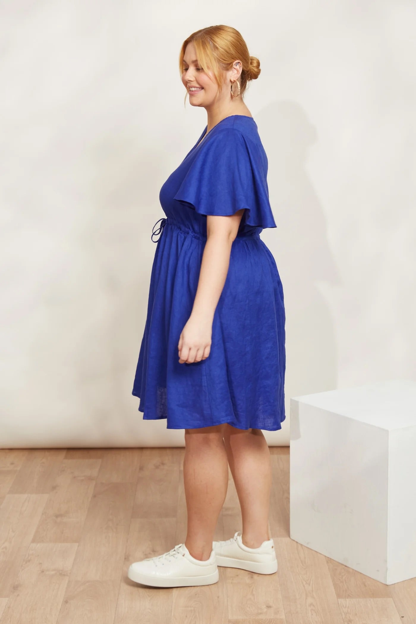 Halcyon Tie Dress- Cobalt