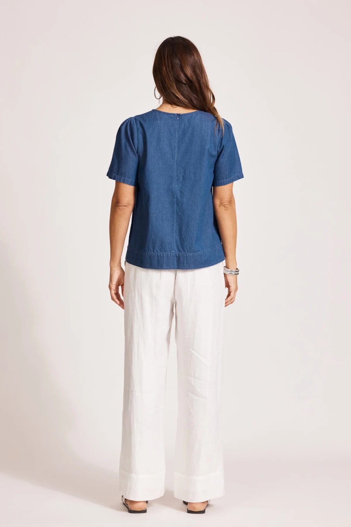 Melenia Denim Top