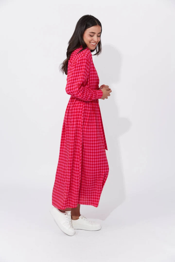 Casablanca Dress - Chilli/ Pink
