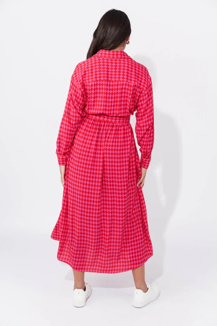 Casablanca Dress - Chilli/ Pink