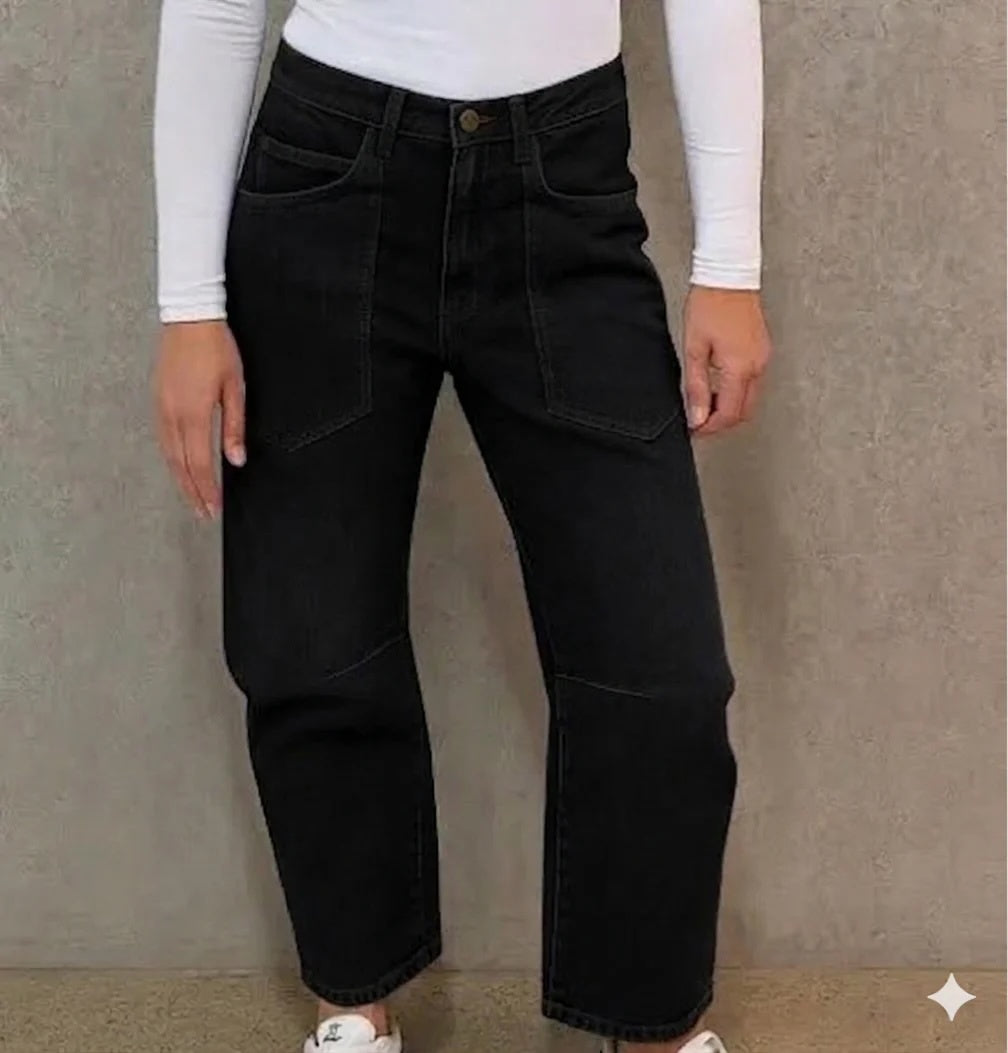 Marlow Barrel Jeans - Black Wash