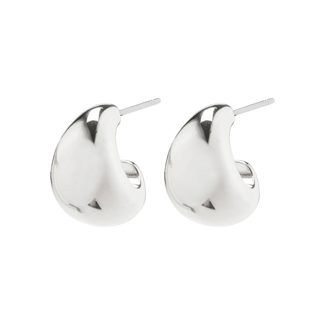 Pilgrim Alexane Recycled Chunky Mini Hoop Earrings - Silver Plated