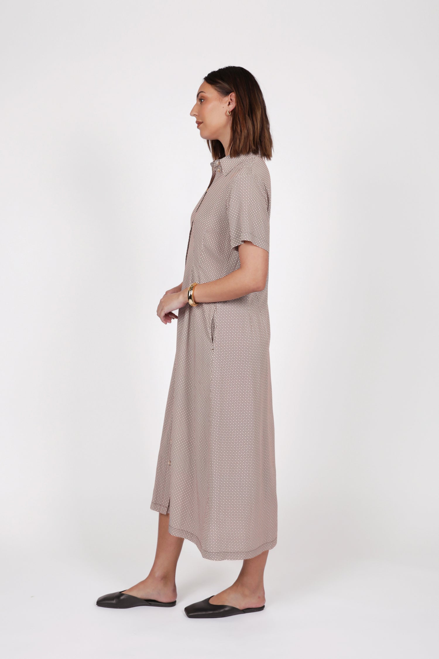 Axis Shirt Dress - Prism Print