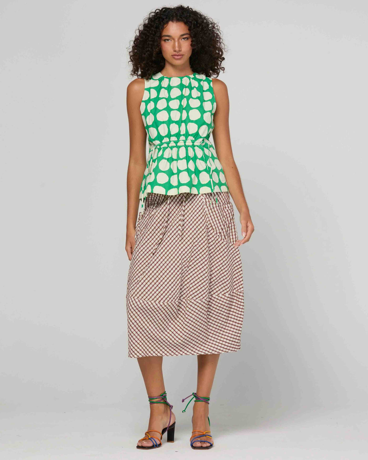 Guru Skirt - Cocoa Gingham