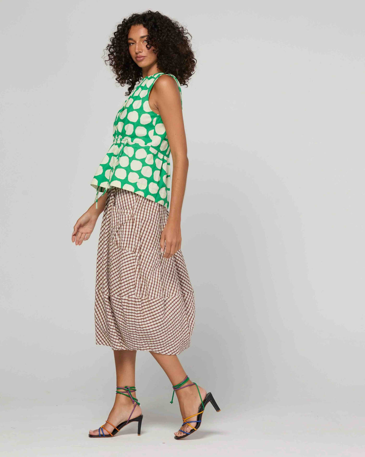 Guru Skirt - Cocoa Gingham