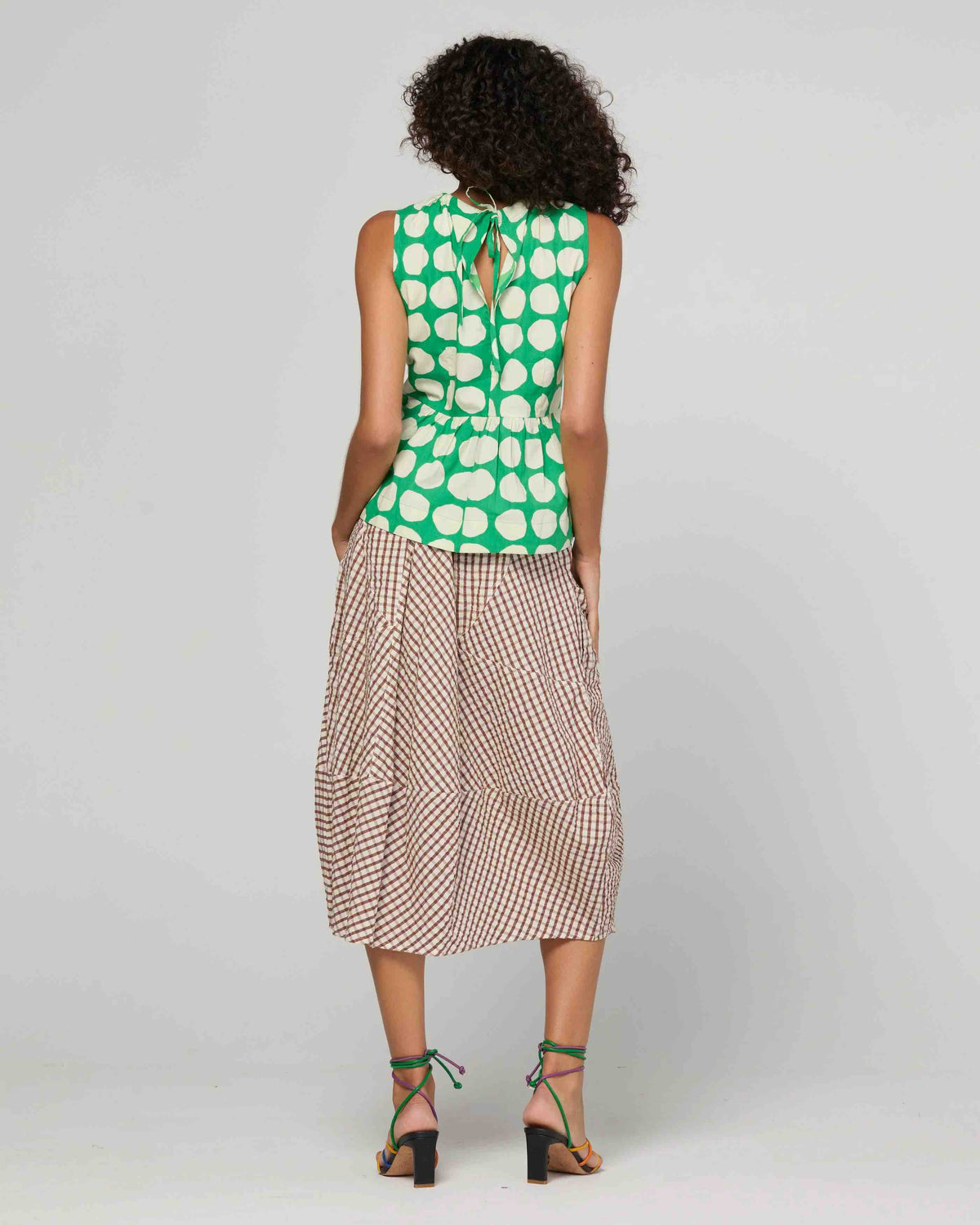 Guru Skirt - Cocoa Gingham