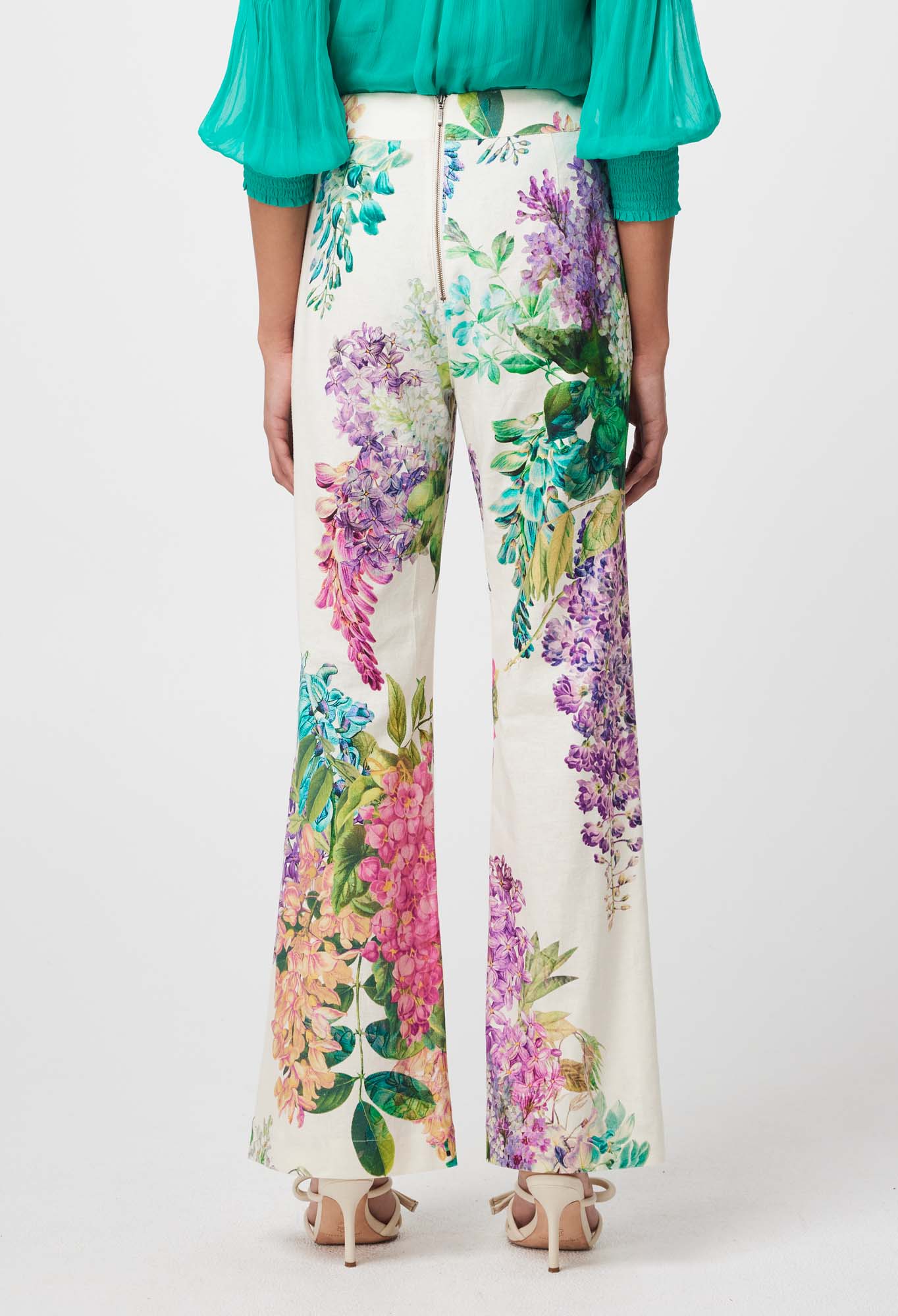 Bahia Linen Rayon Pant in Wisteria Alba