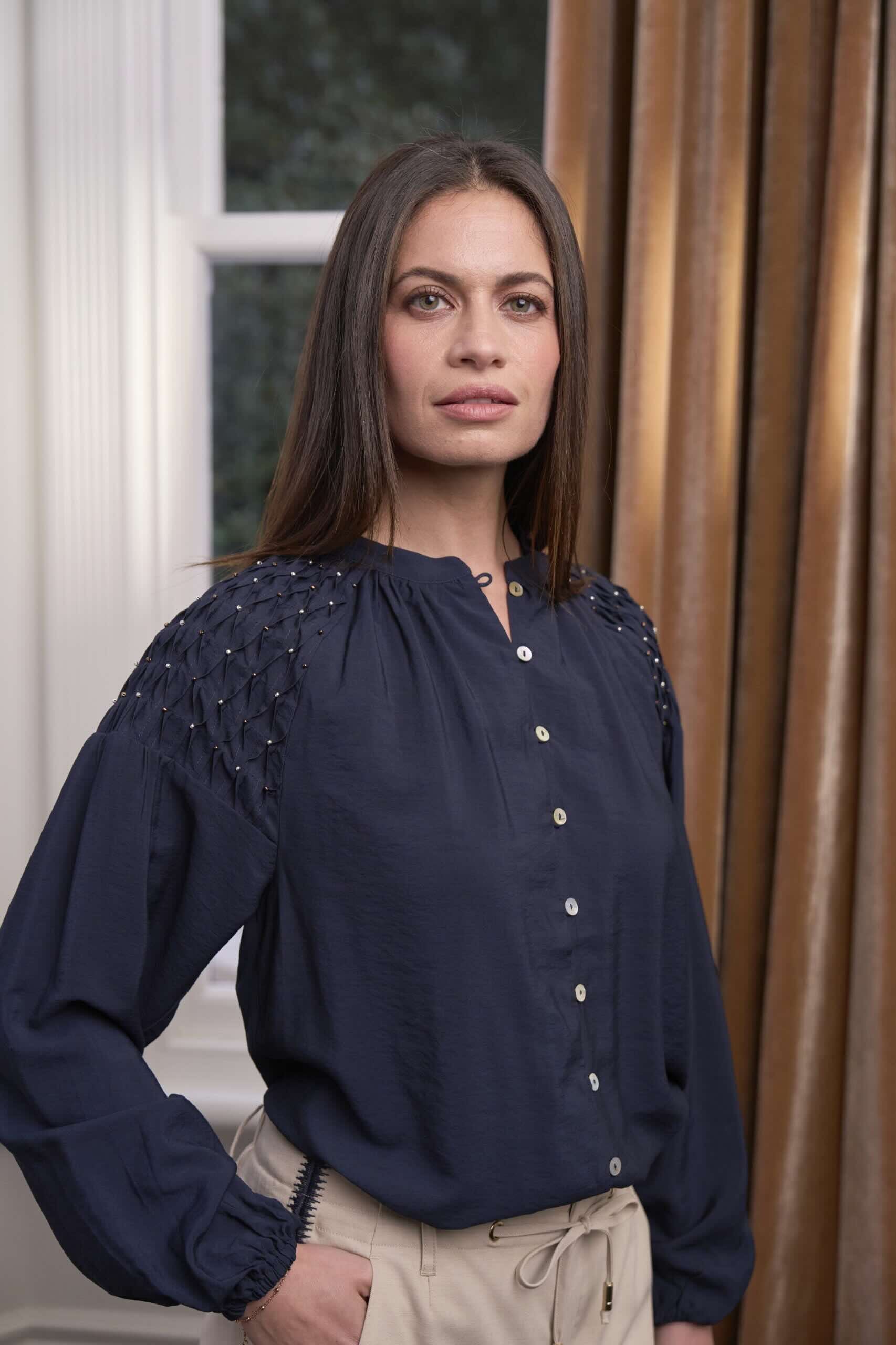 Bijou Blouse - Indigo