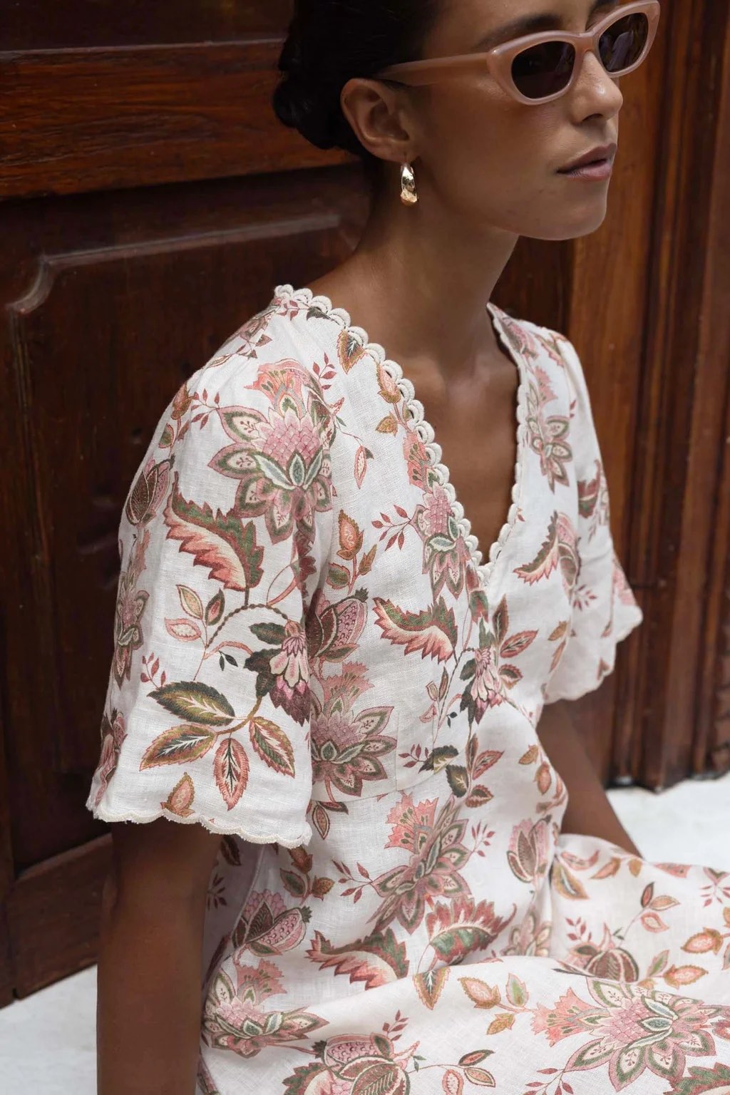 Boh/Rose Midi Dress - Bohem Print