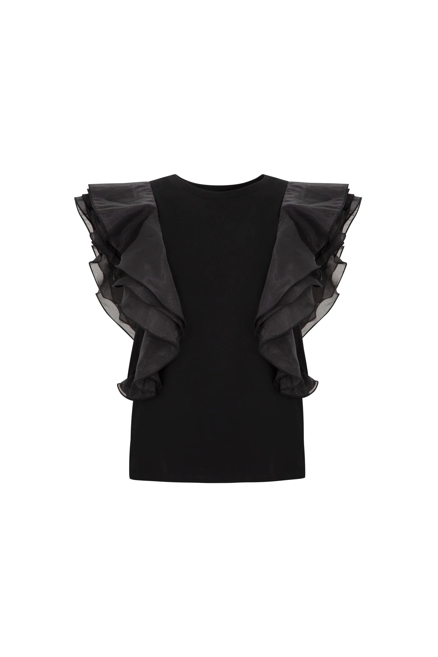 On The Ruffle Top - Black