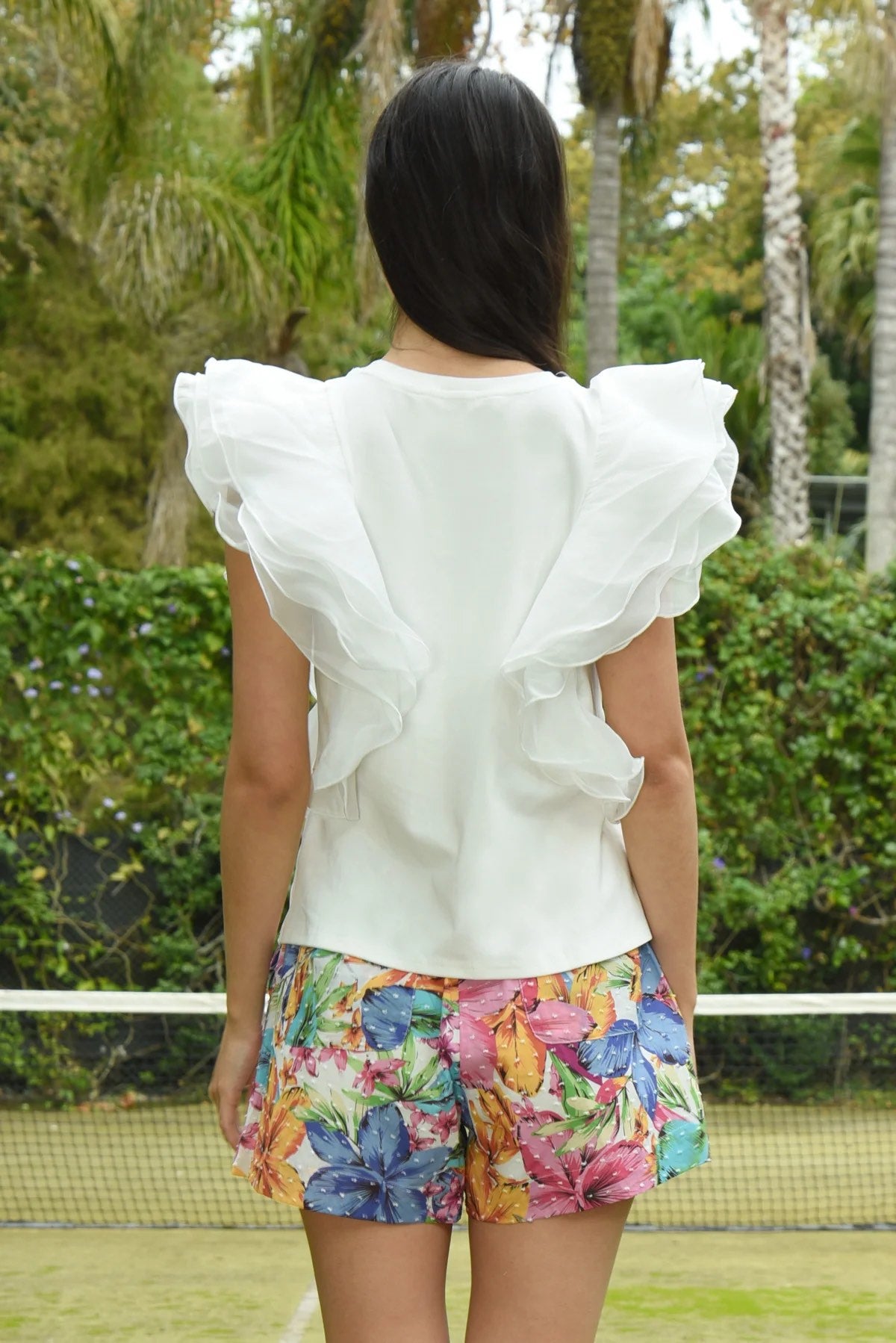 On The Ruffle Top - White