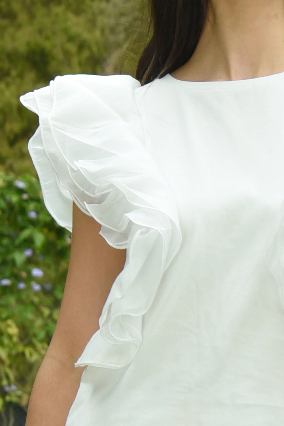 On The Ruffle Top - White