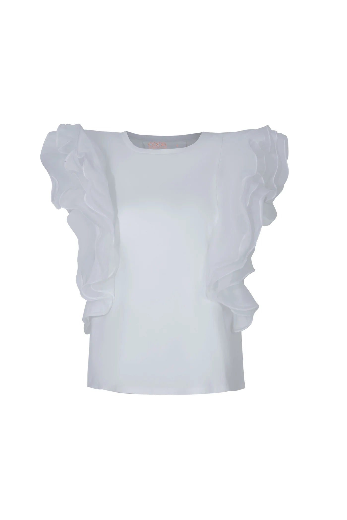On The Ruffle Top - White