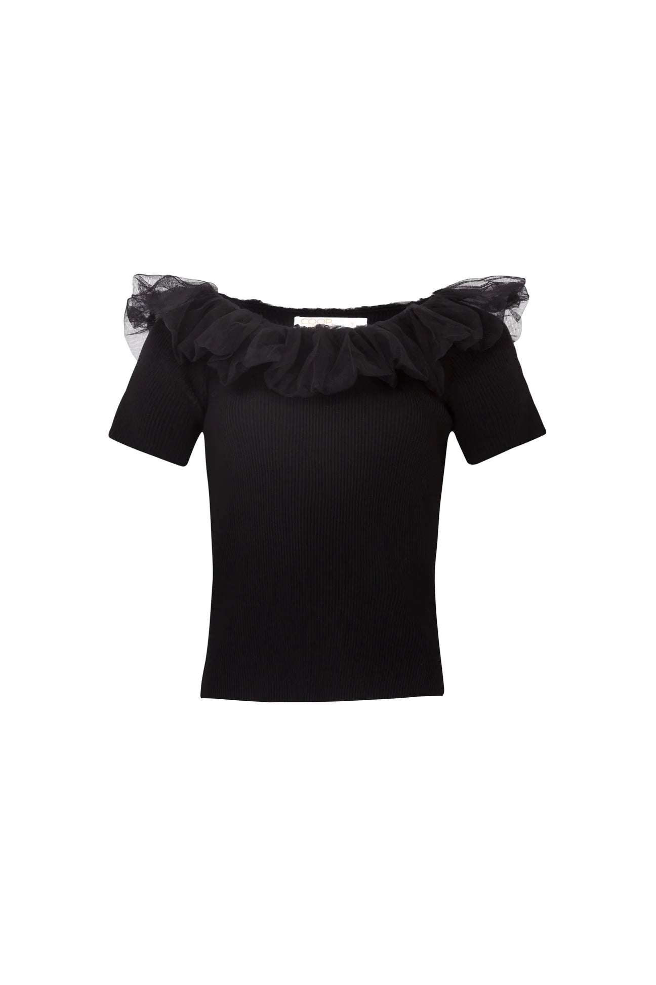 Stay Tulle Top - Black