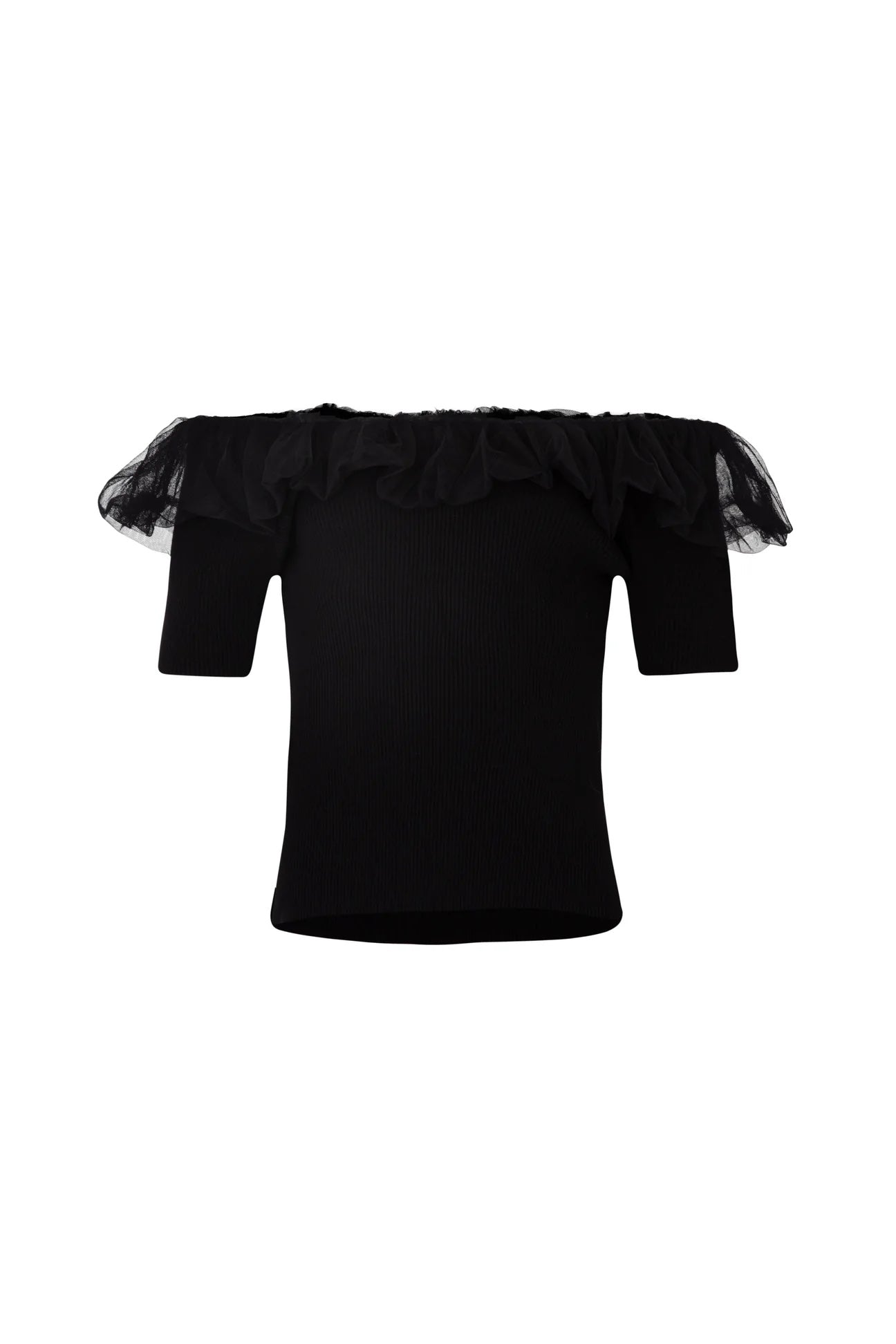 Stay Tulle Top - Black