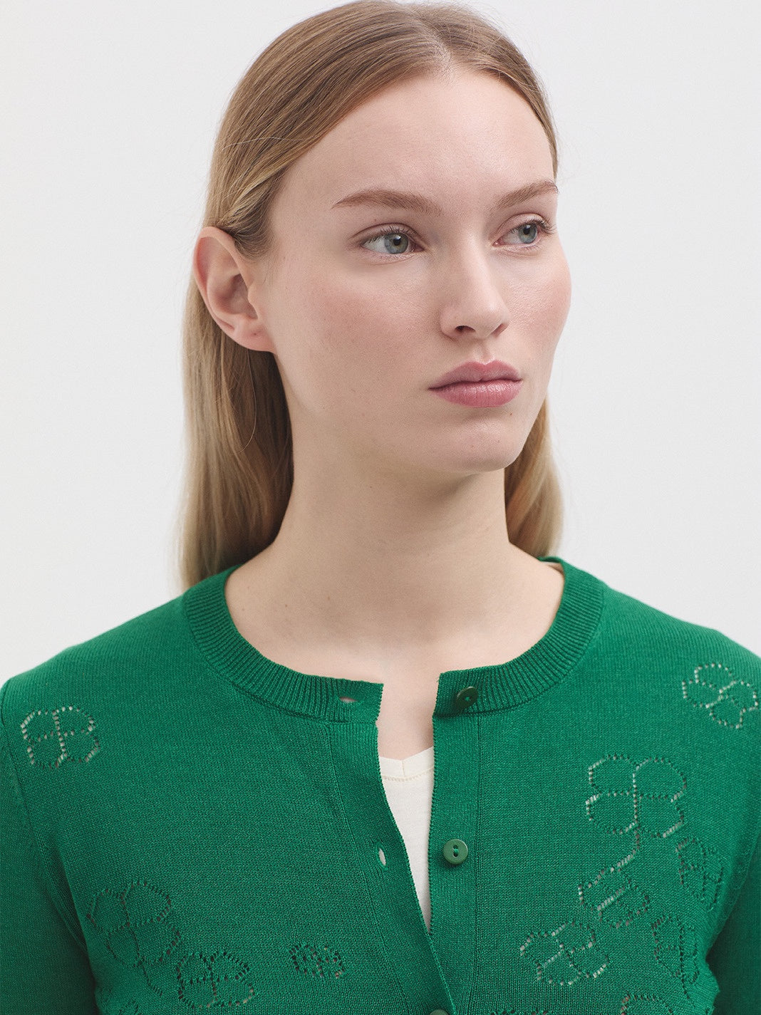 Openwork Clover Cardigan