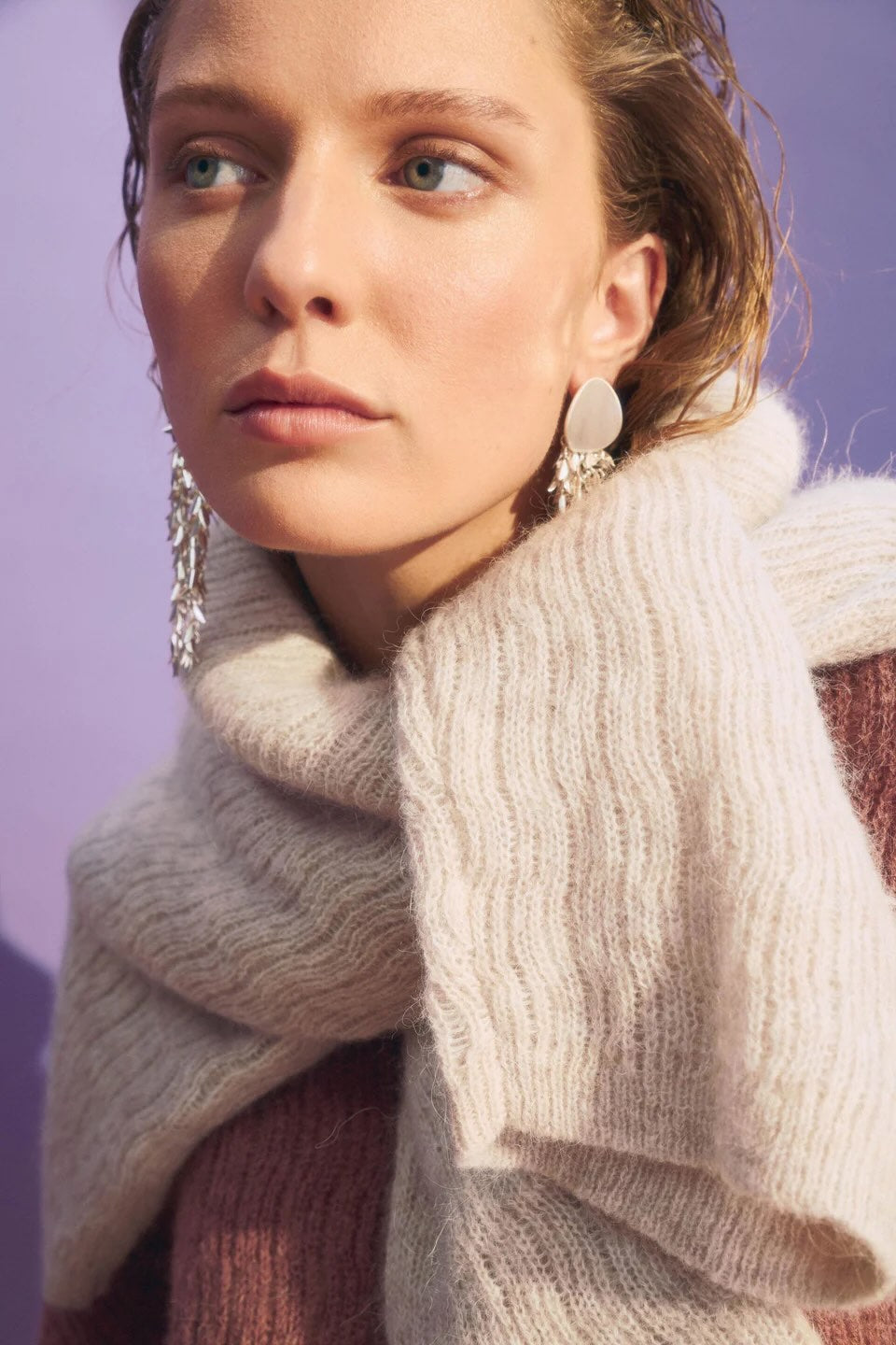 Agna Pattern Sweater - Ecru
