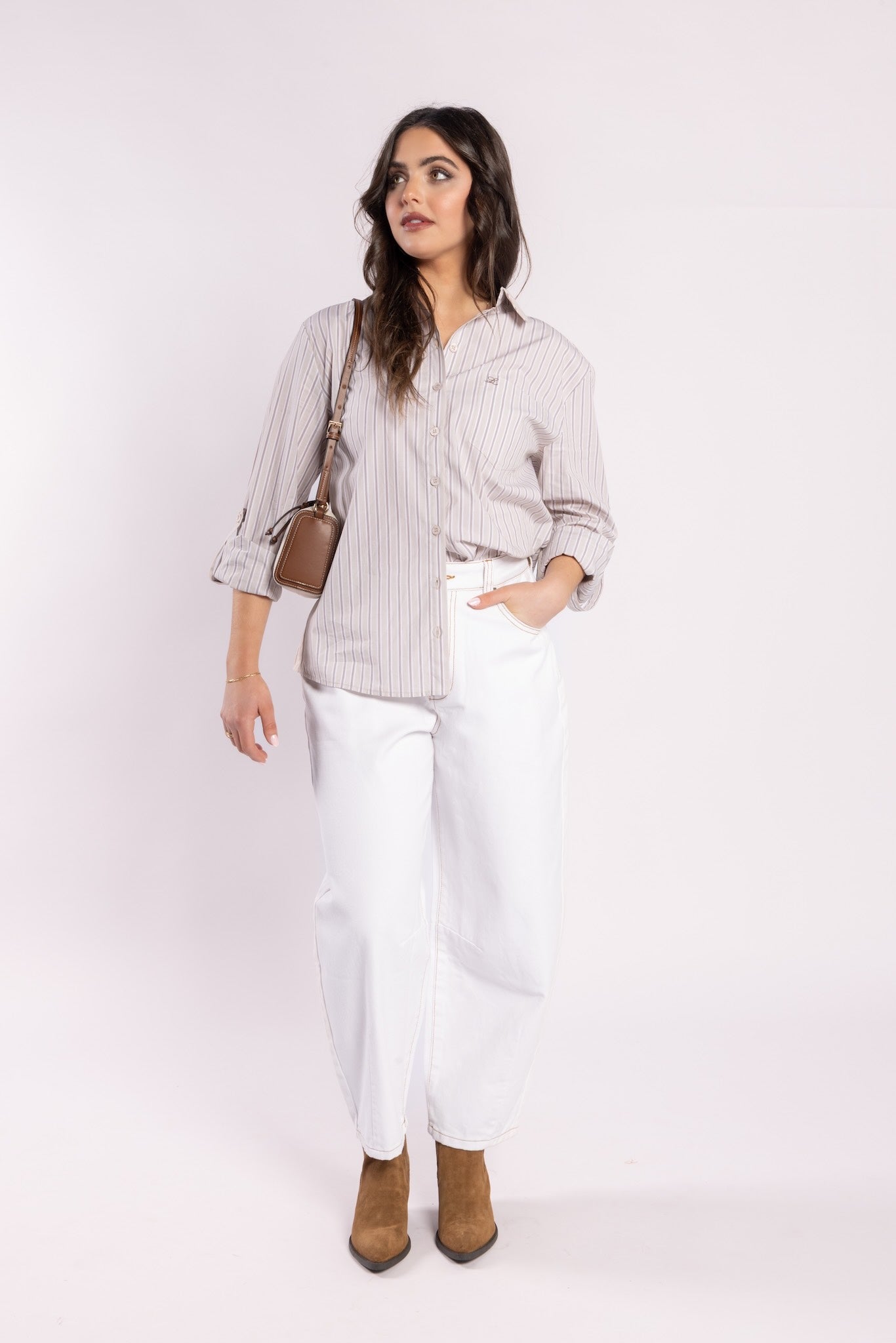 The Shirt - Beige Stripe