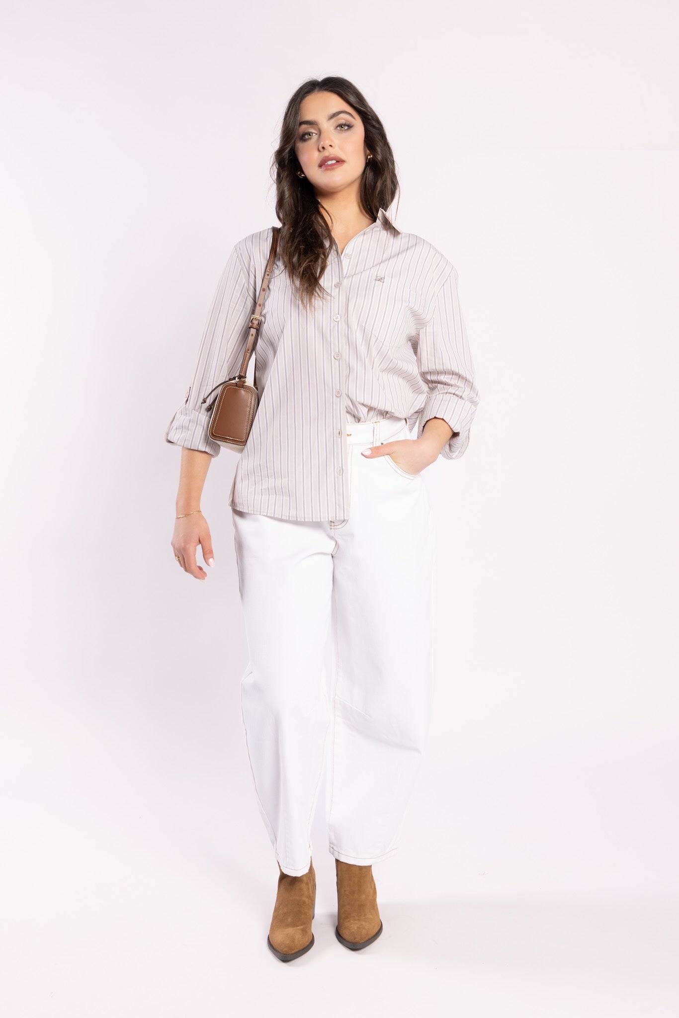 The Shirt - Beige Stripe
