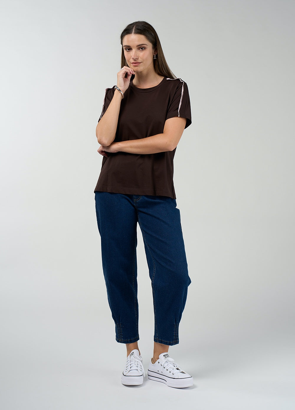 Duality Tee - Chocolate/Blush