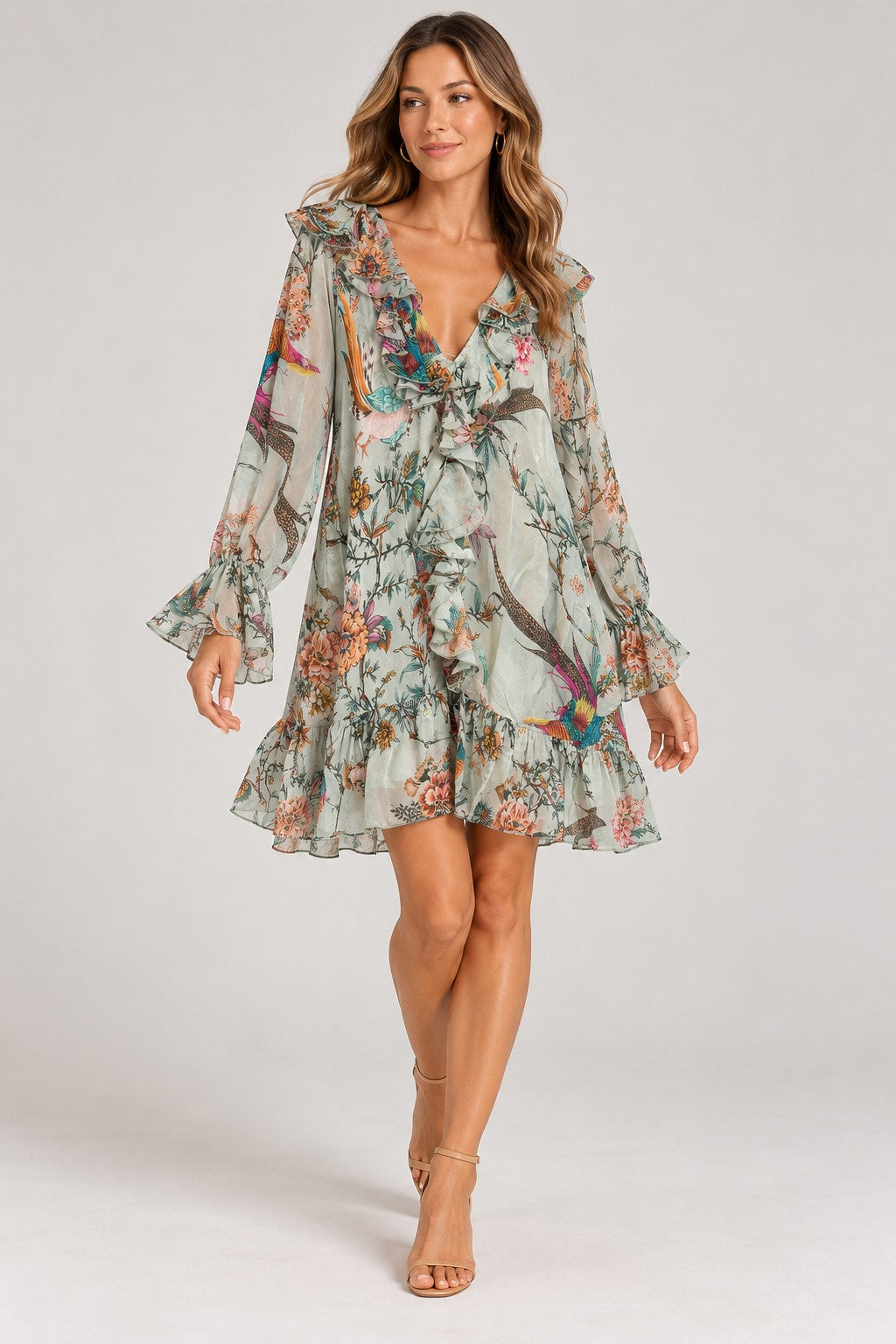 Dixie Abito Mini Dress - Salvia