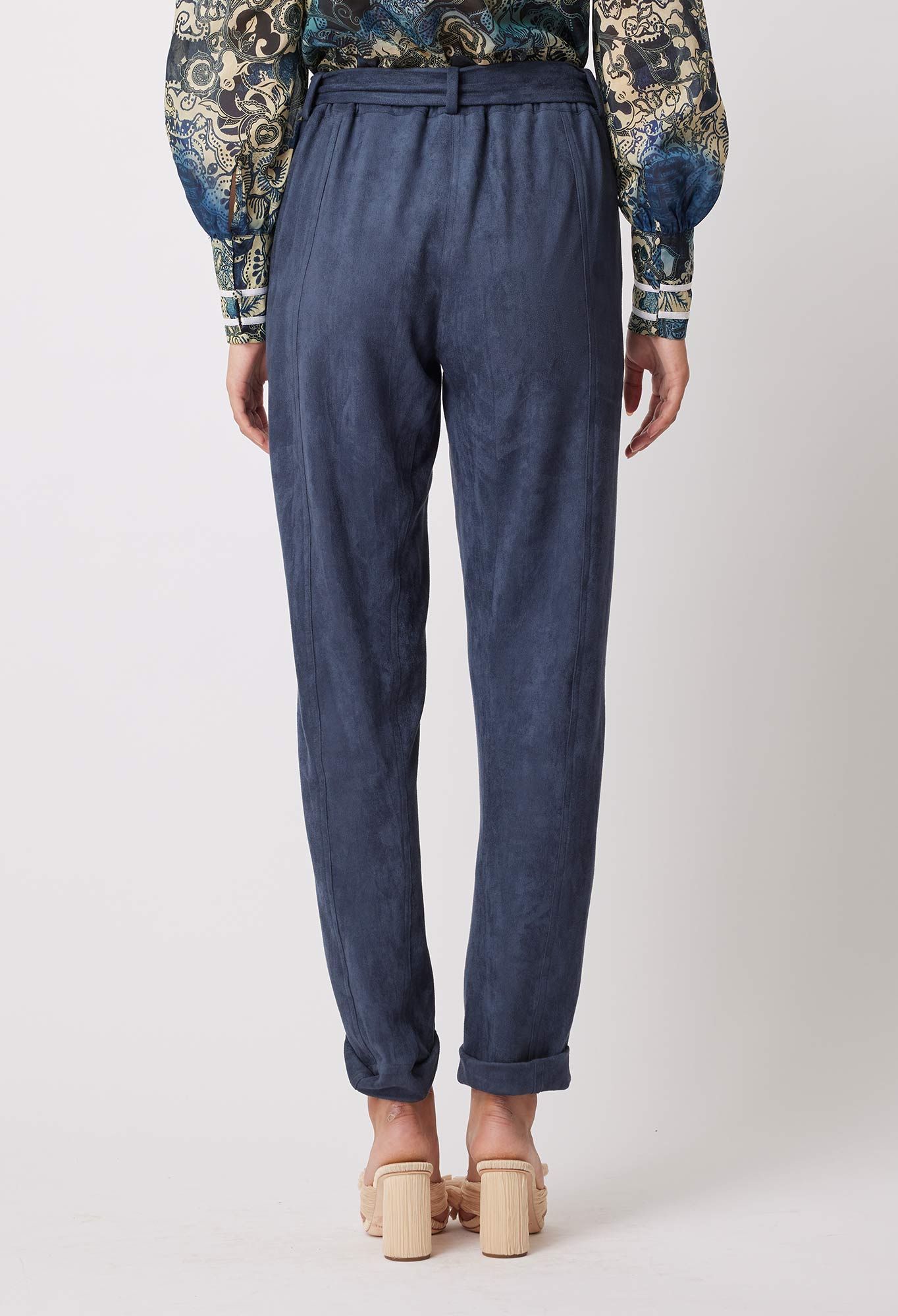 Once Was Eddie Faux Suede Rolled Cuff Jogger