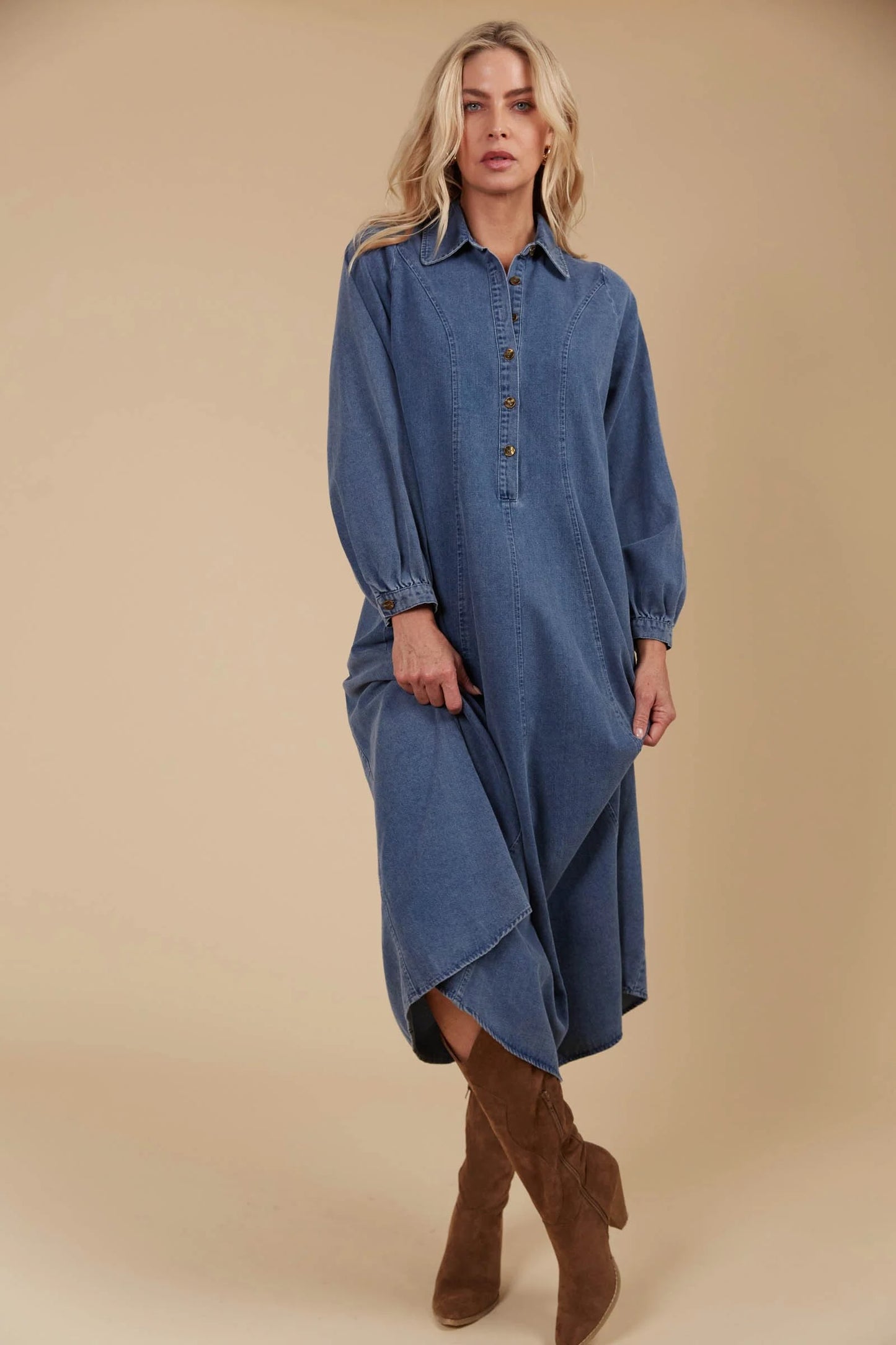 Freya Dress - Denim