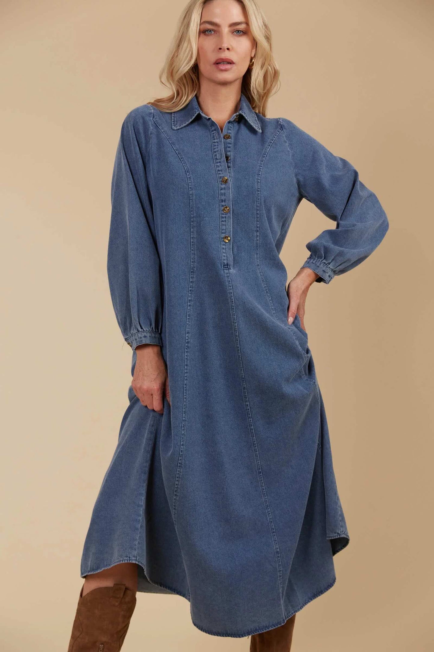 Freya Dress - Denim