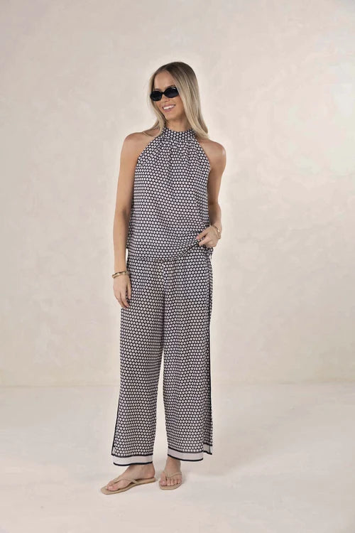 Hexi Pant - Black/Cream
