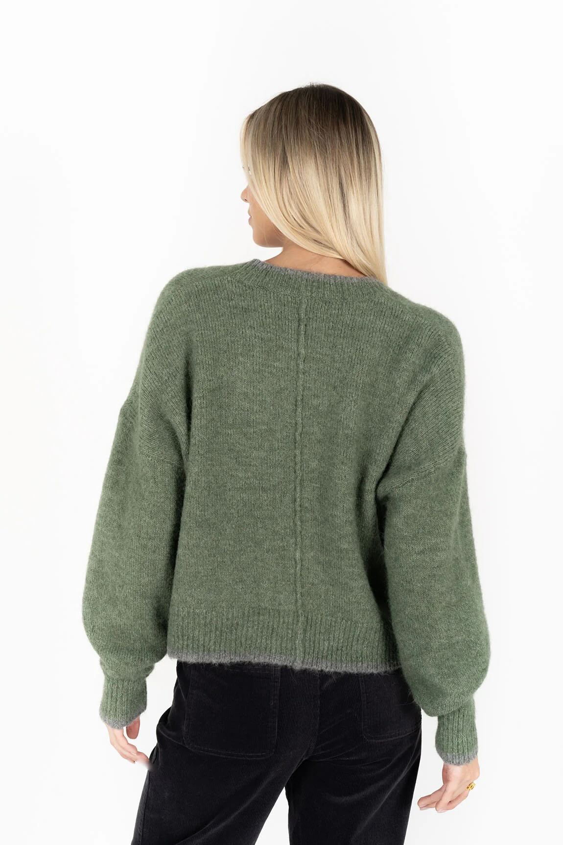 Romi Cardi - Green/ Grey