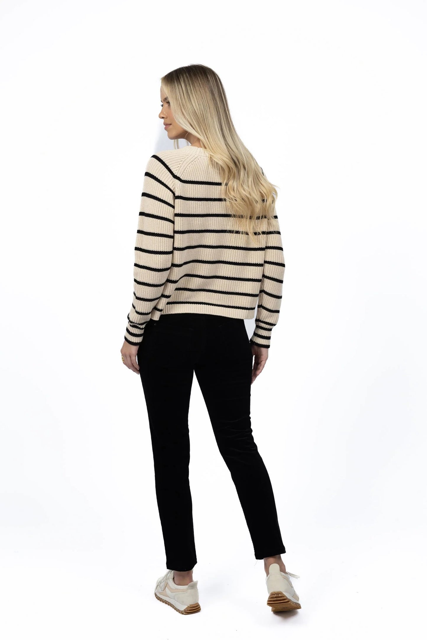 Sorrento Striped Jumper - Stone/Black