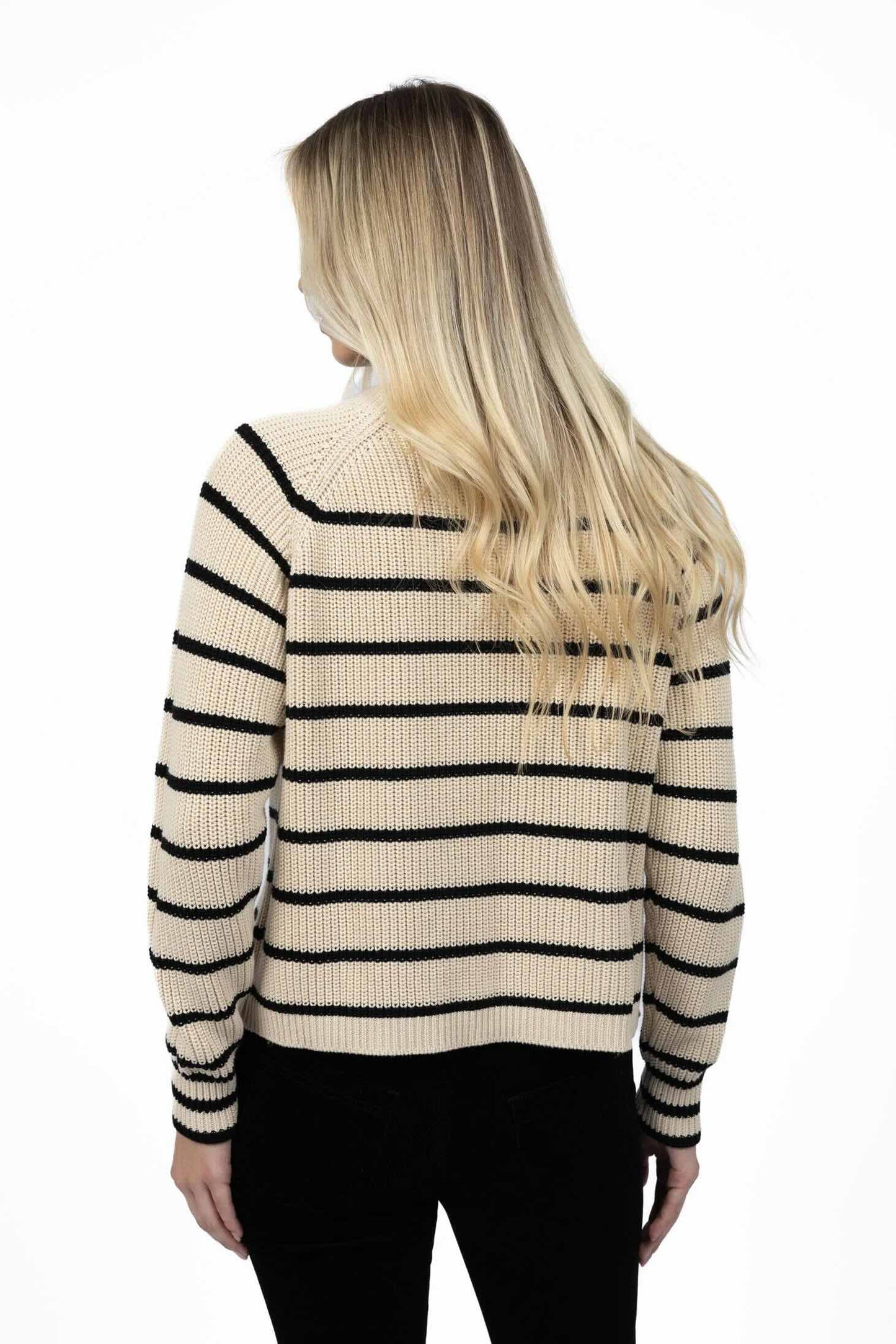 Sorrento Striped Jumper - Stone/Black