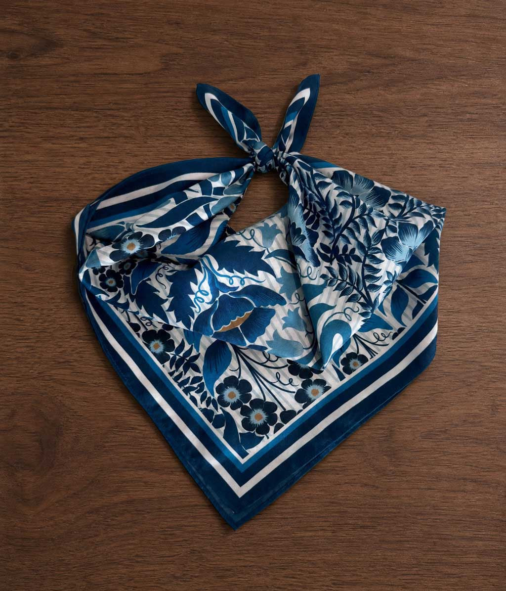 Harley Silk Scarf 53x53 - Teal