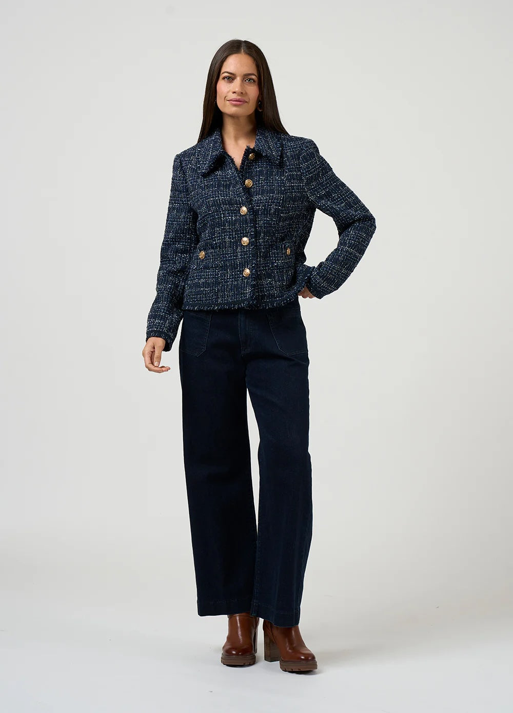 Inez Jacket- Indigo Multi