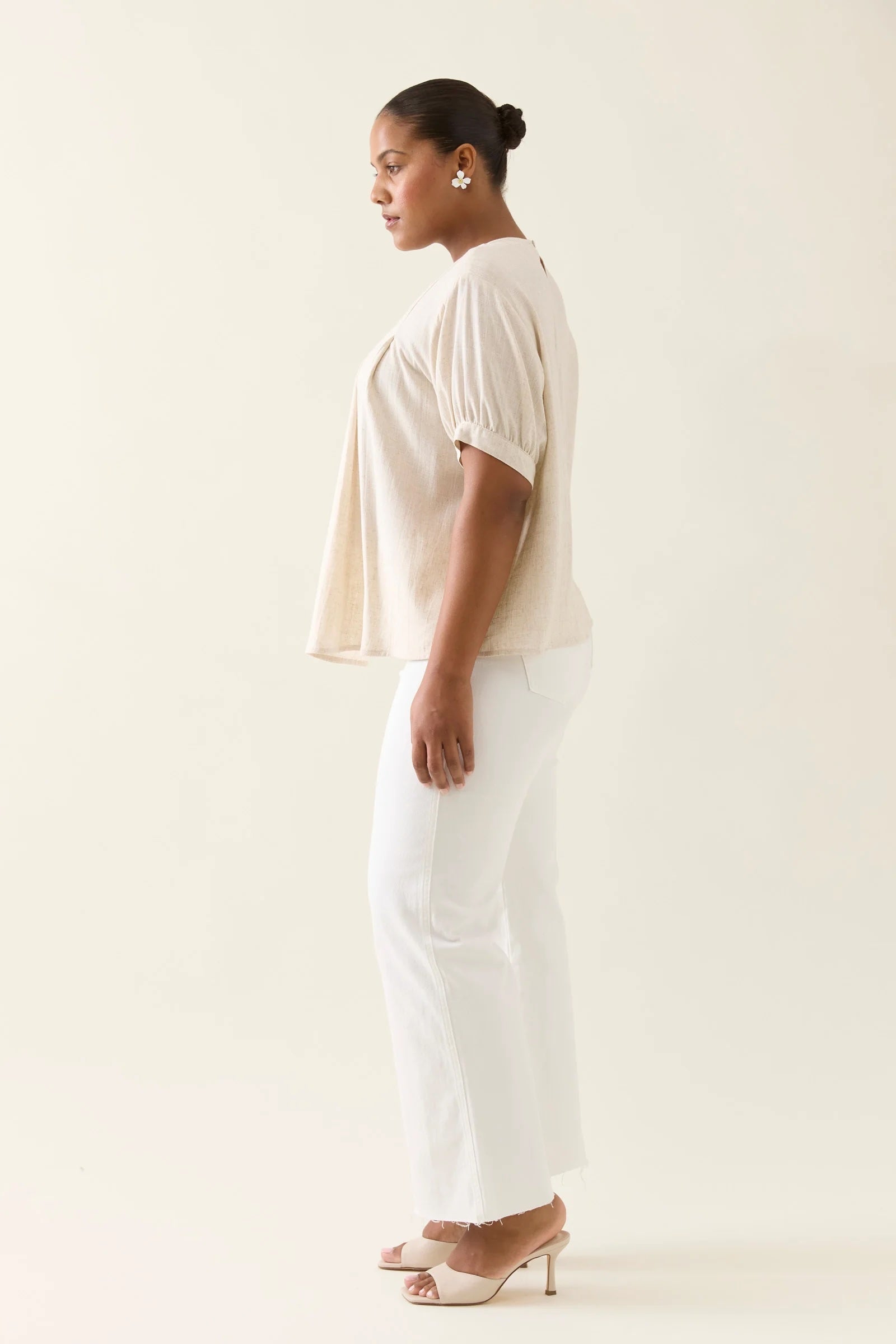 Ingrid Pleat Top - Canvas