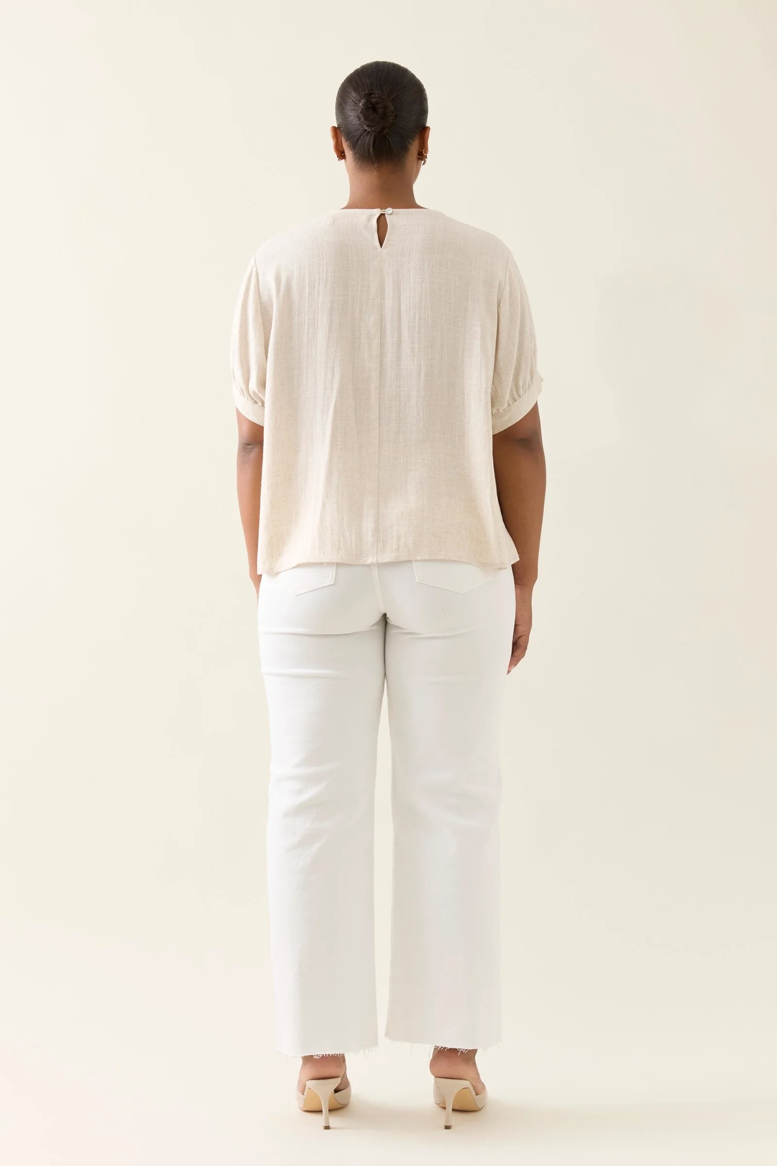 Ingrid Pleat Top - Canvas