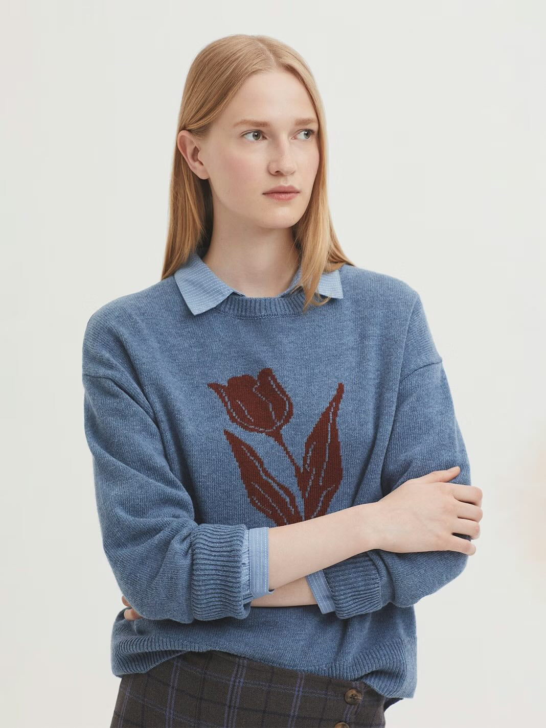 Tulip Intarsia Knit Jumper