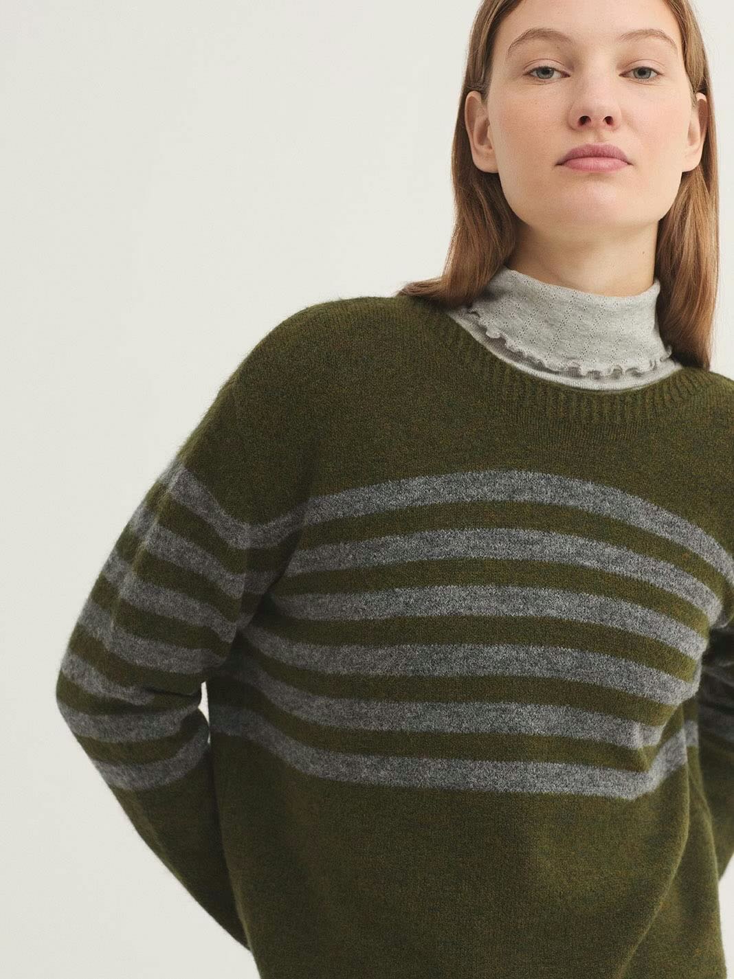 Two Toned Striped Jumper