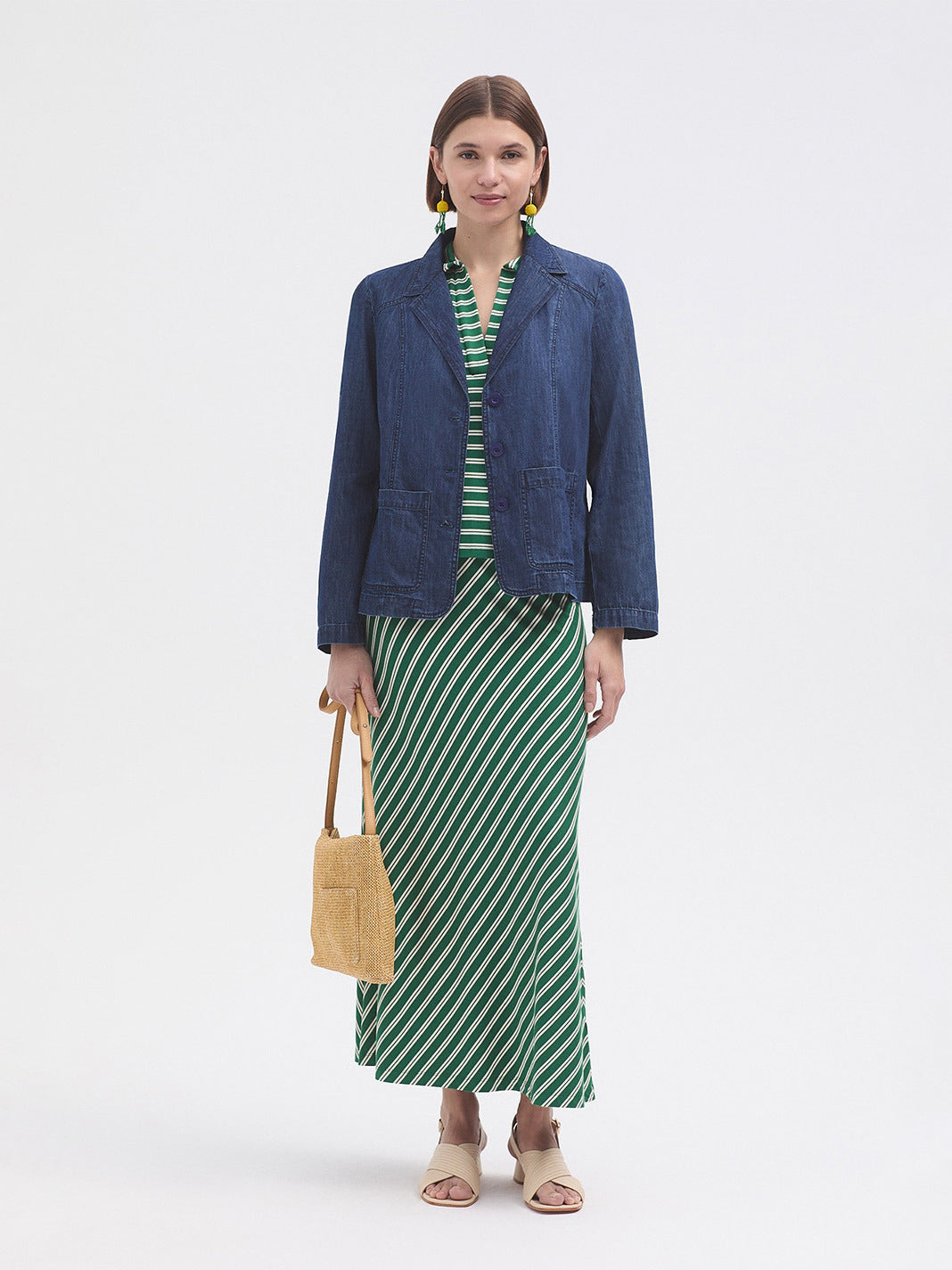 Striped Long Skirt