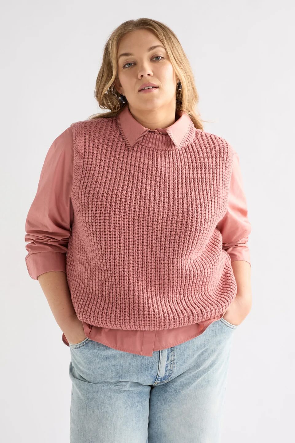 Arp Vest - Clay Pink