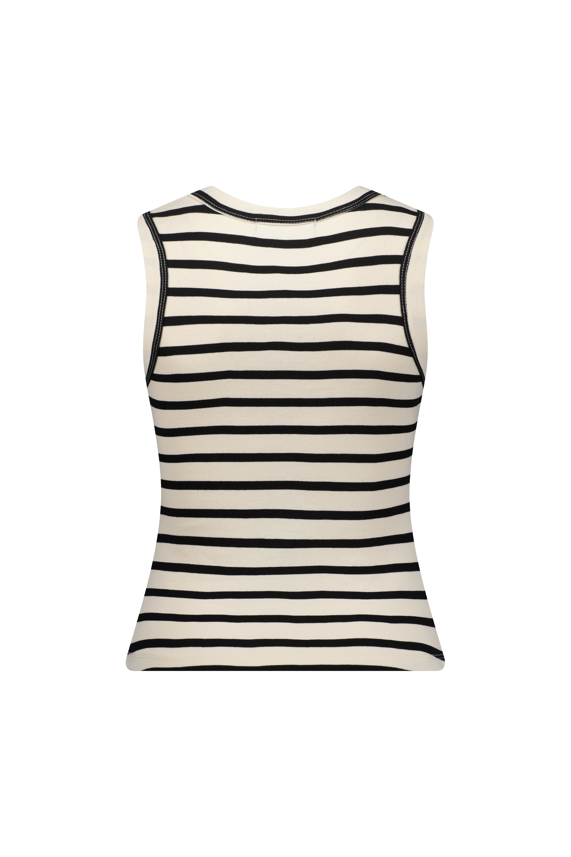 True Tank -Black/Ecru Stripe