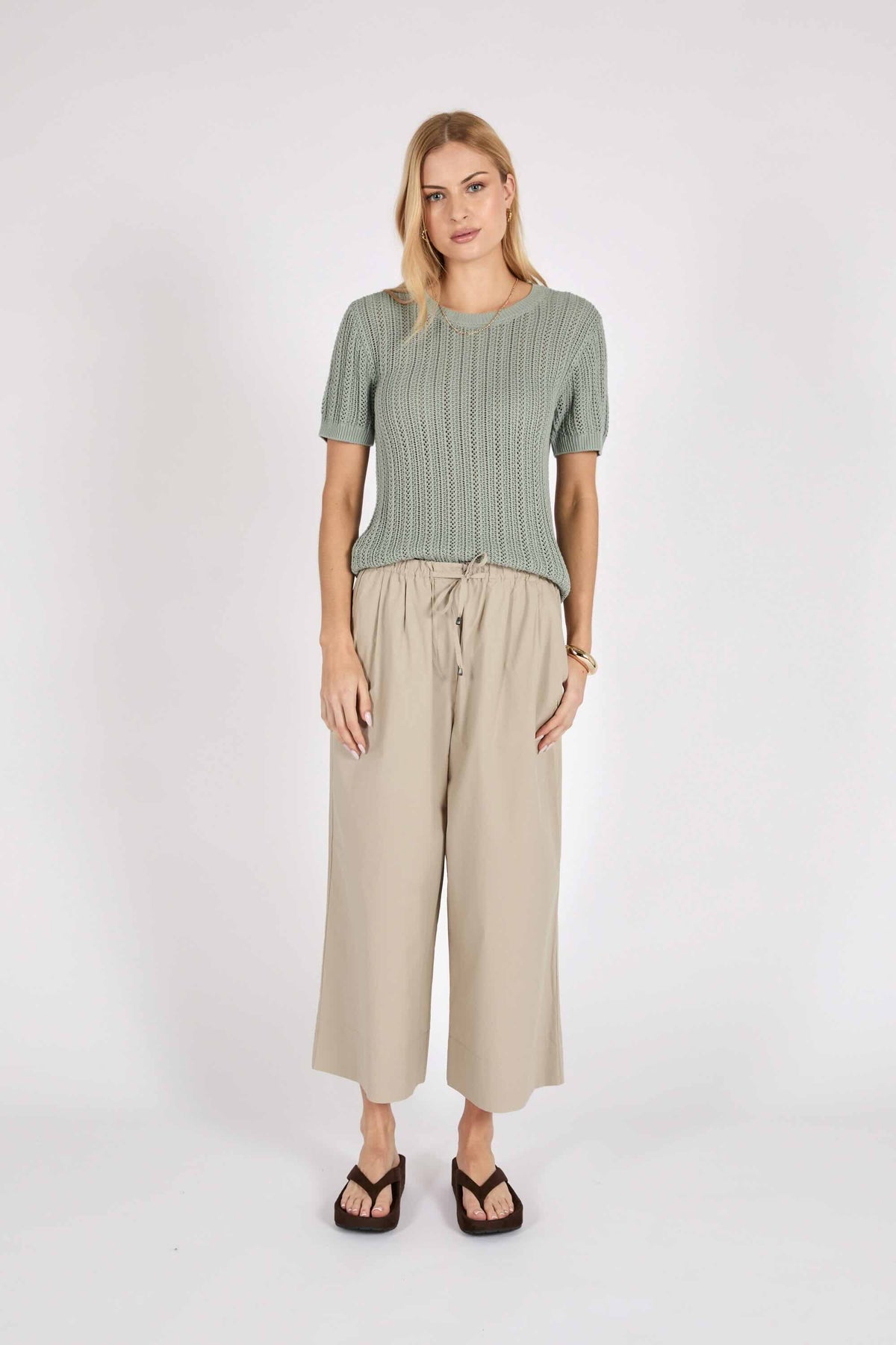 Lume Knit Tee - Sage