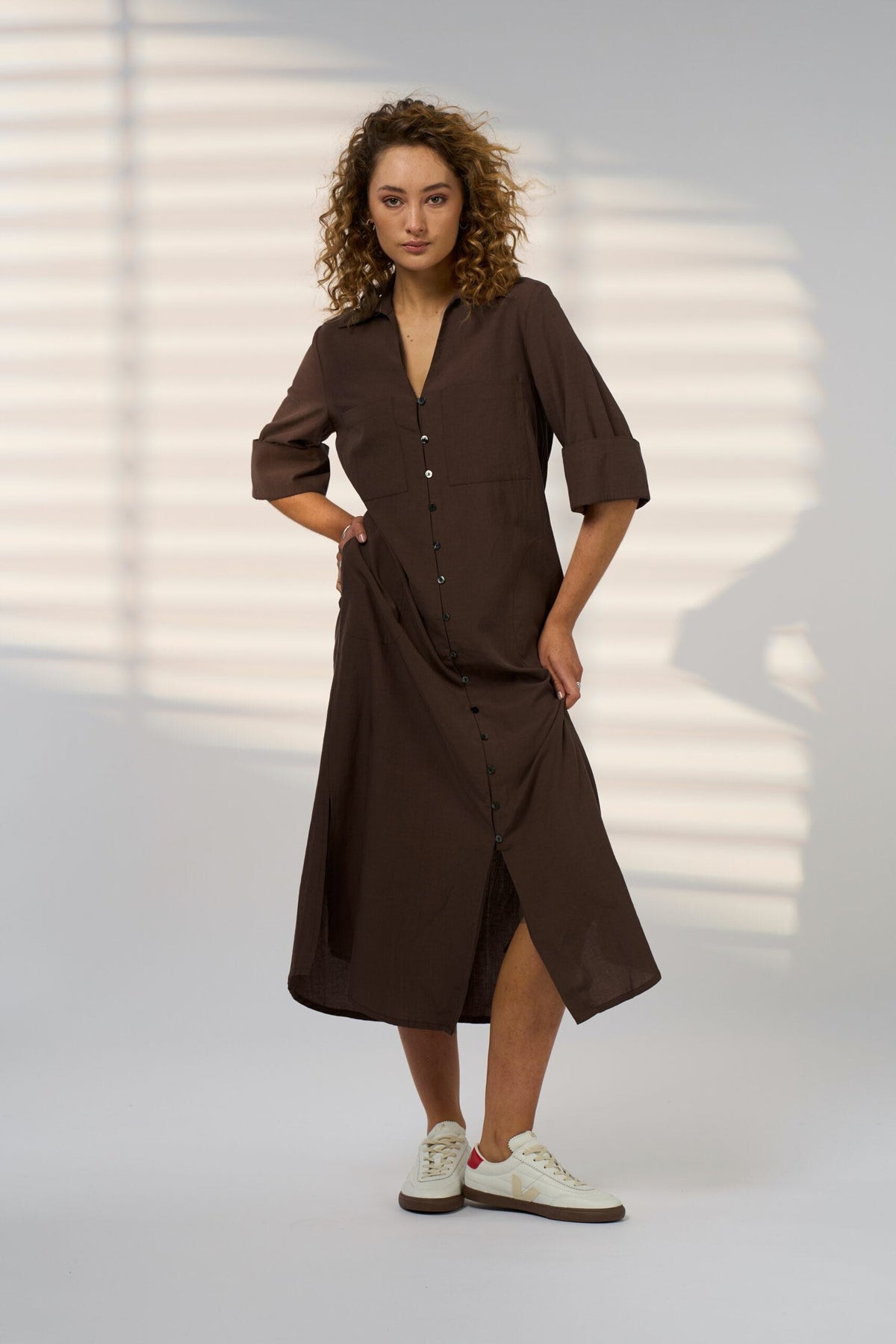 Drift Shirt Dress - Bitter Chocolate