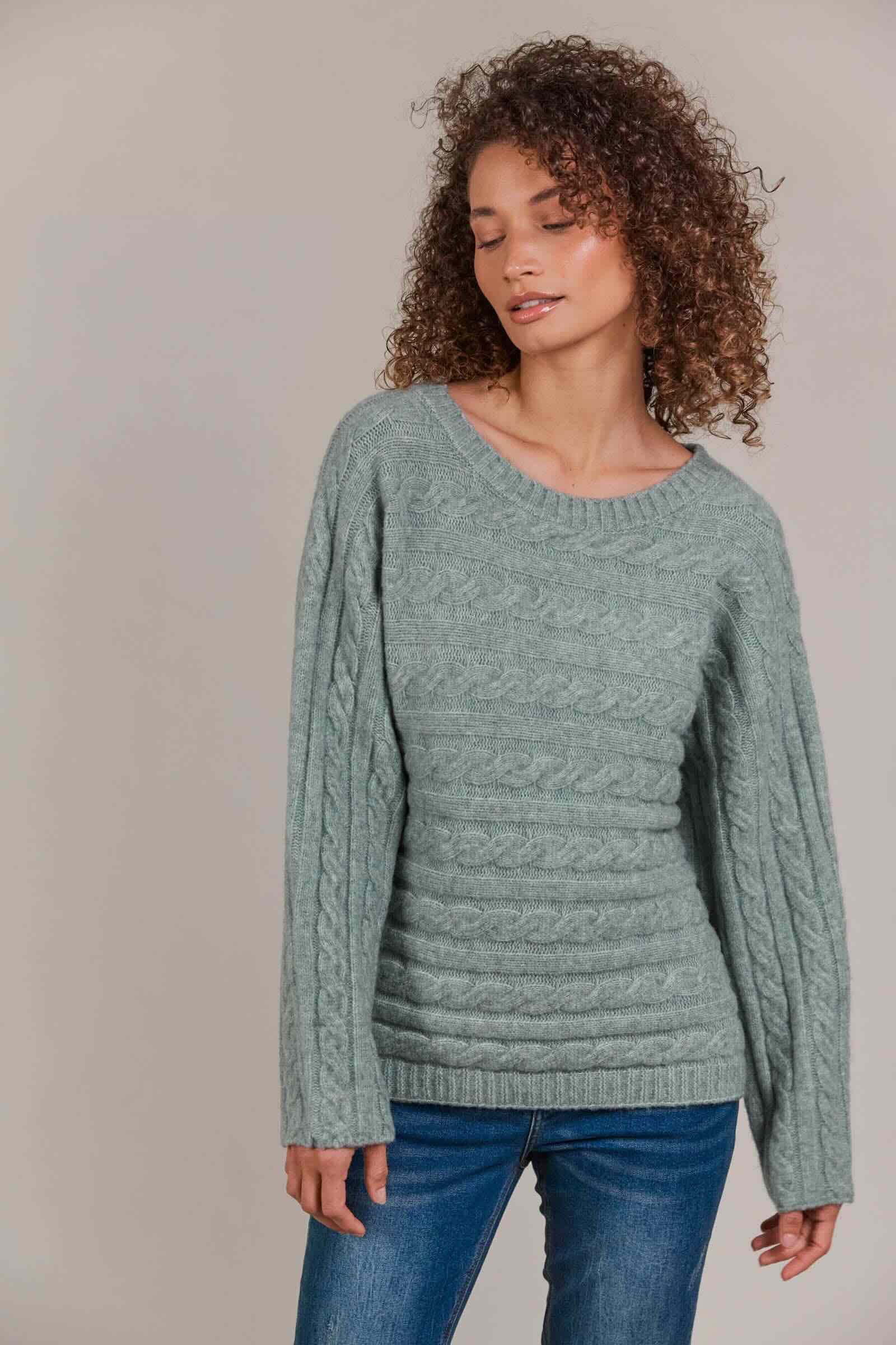 Merano Cable Knit - Jasper