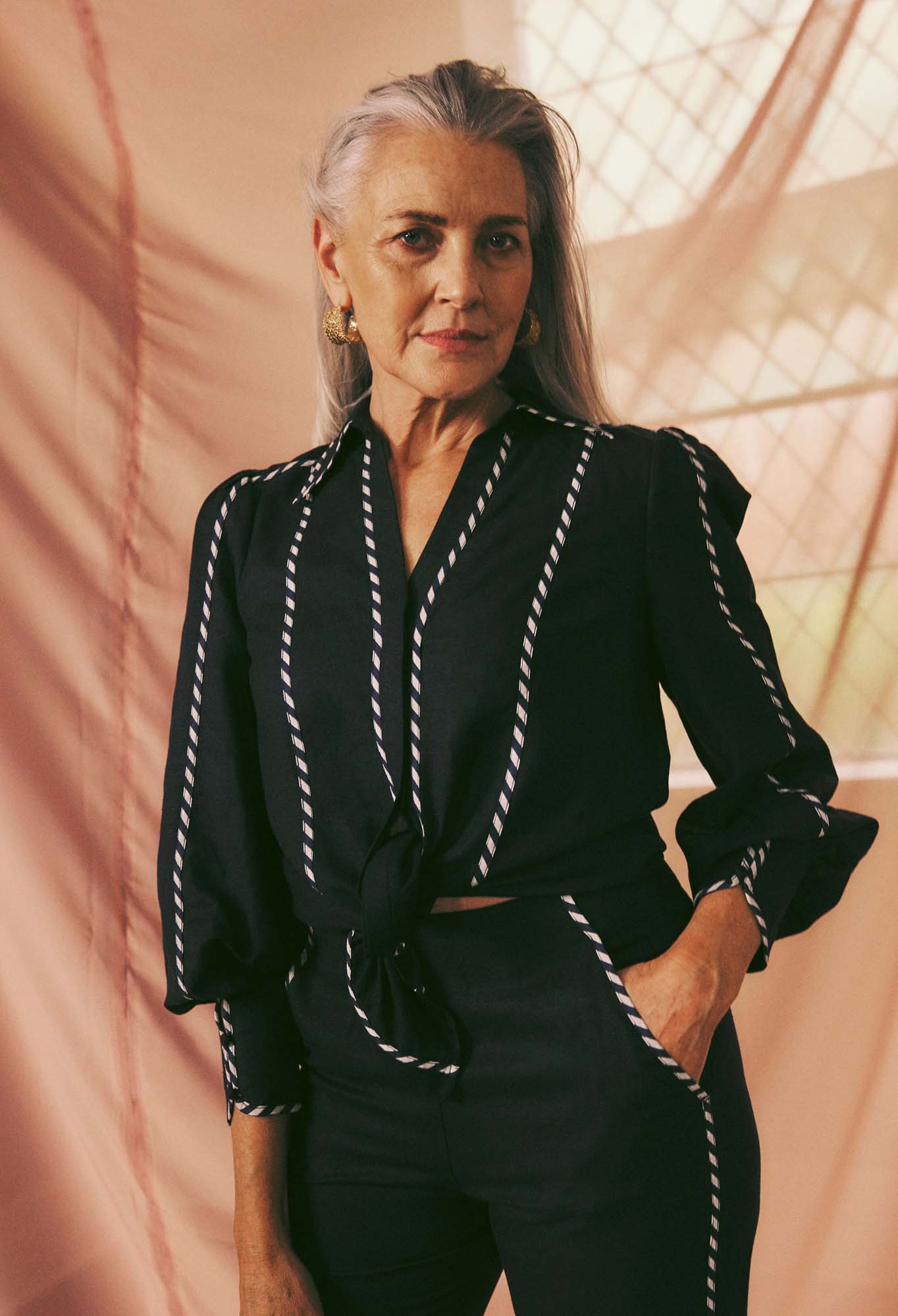 Once Was Pisces Linen Viscose Shirt in Ink