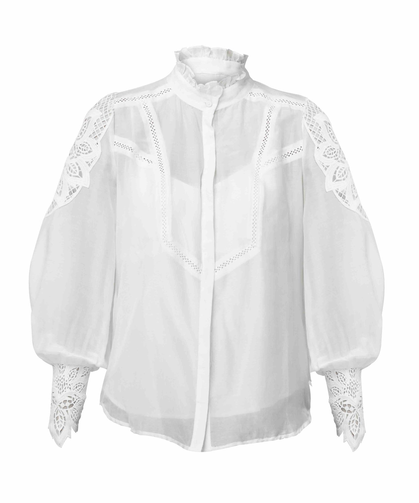 Sevilla Cotton Silk Shirt in Blanca