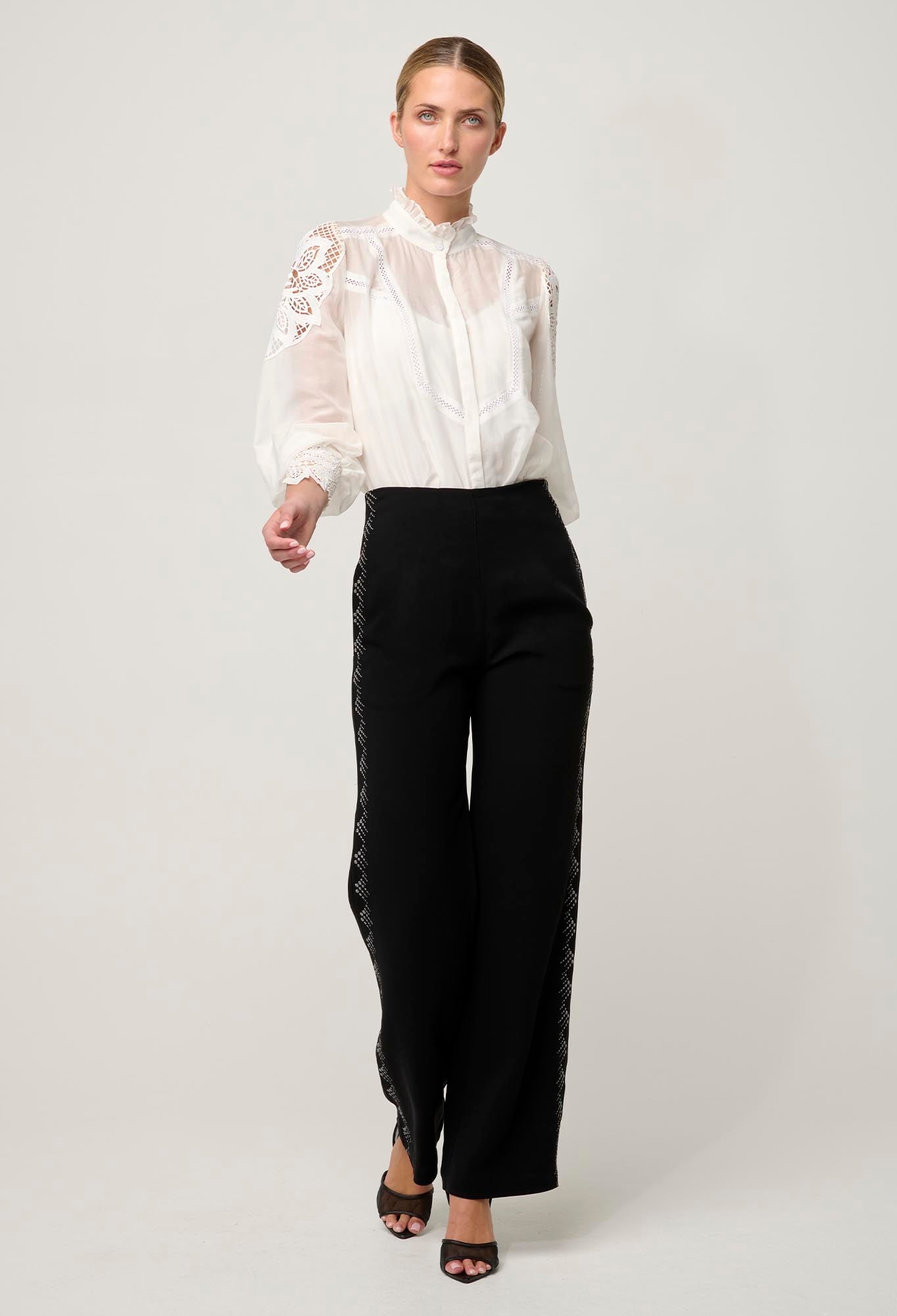 Sevilla Cotton Silk Shirt in Blanca